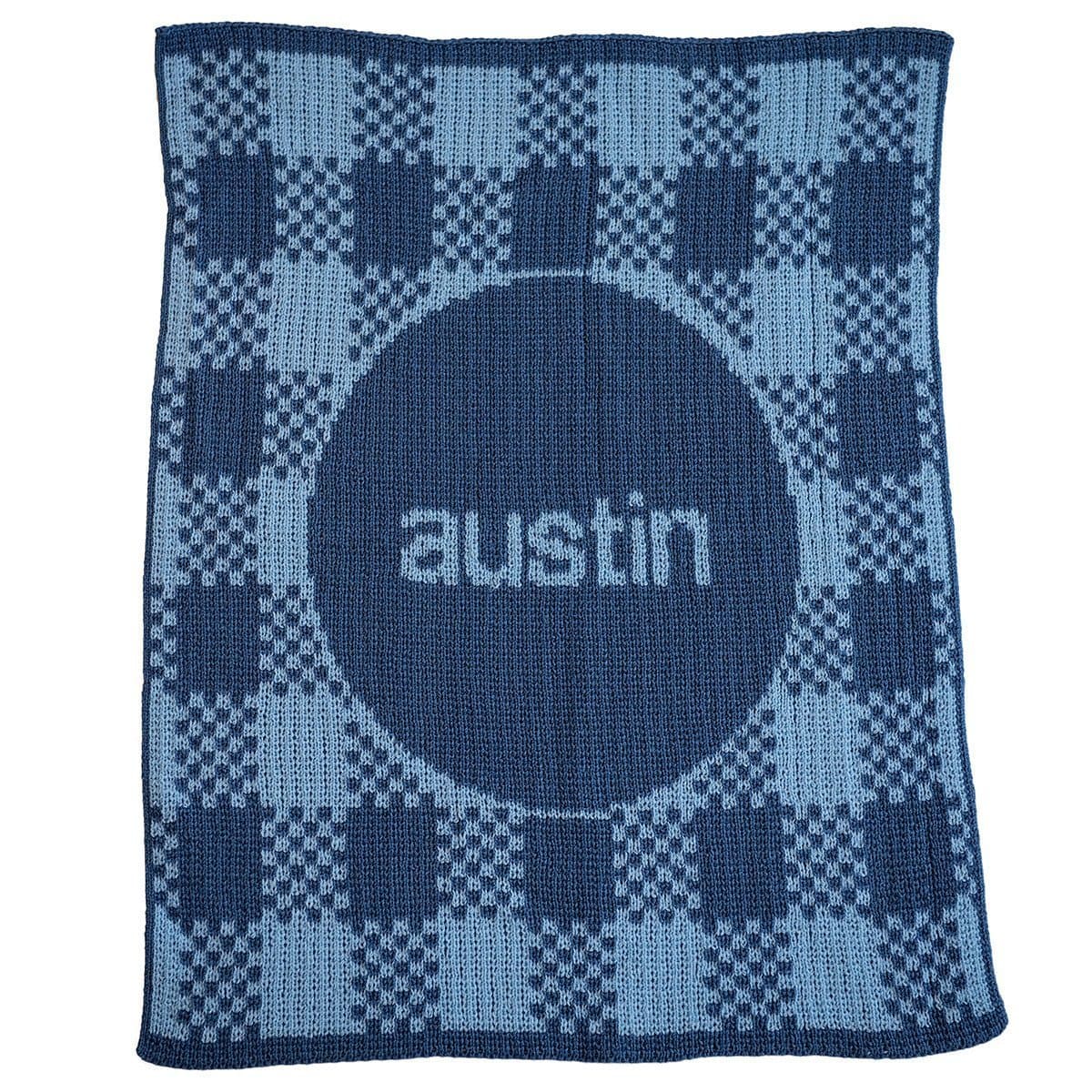 Gingham & Name Personalized Baby Blanket