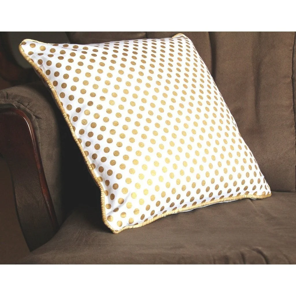 Alexa's Girl Baby Bedding - Gold Dots with Peach and Coral Waterfall Ruffled Skirt - Image 10