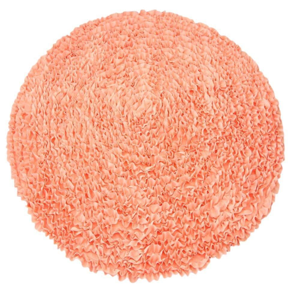 Alexa's Girl Baby Bedding - Gold Dots with Peach and Coral Waterfall Ruffled Skirt - Image 11