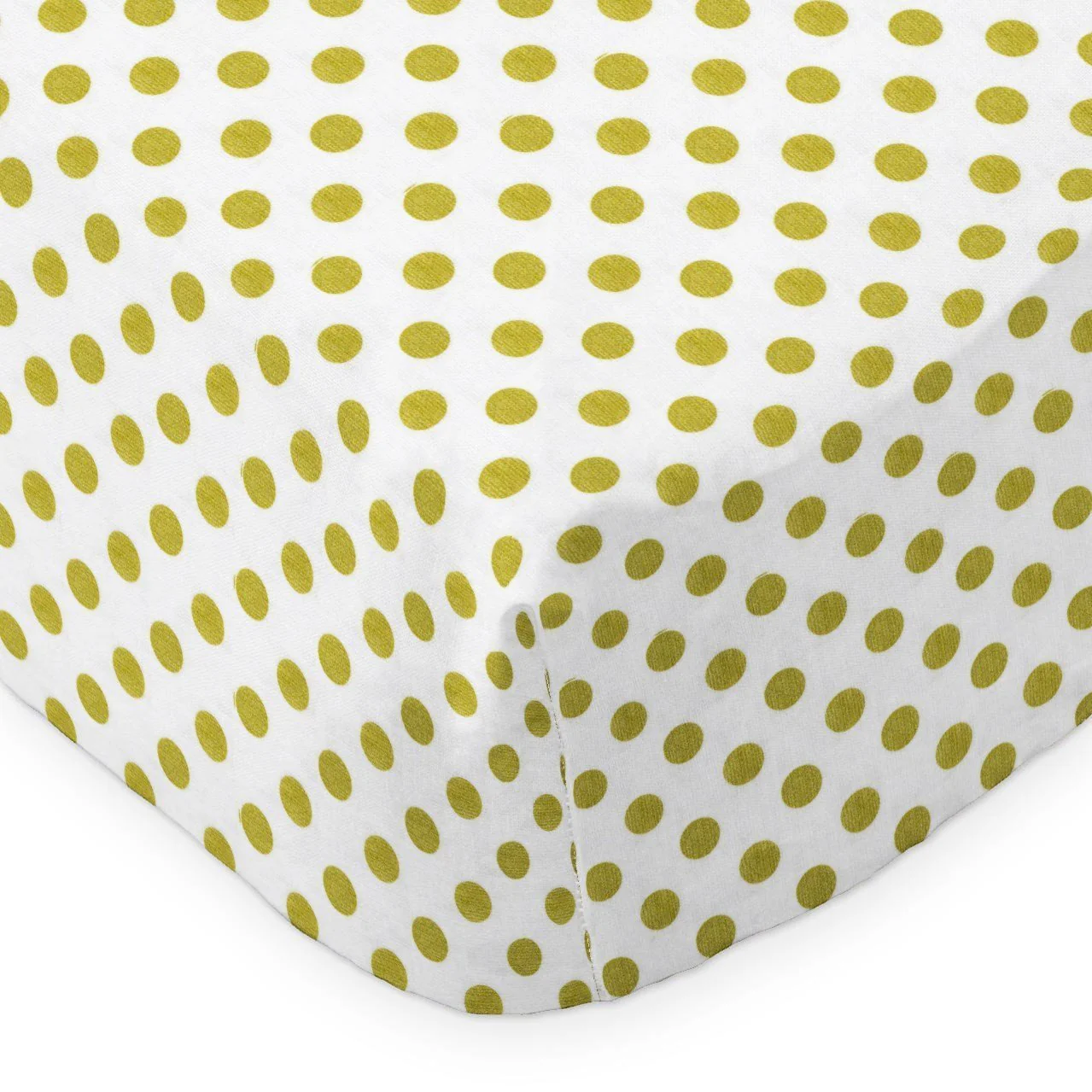 Alexa's Girl Baby Bedding - Gold Dots with Peach and Coral Waterfall Ruffled Skirt - Image 3