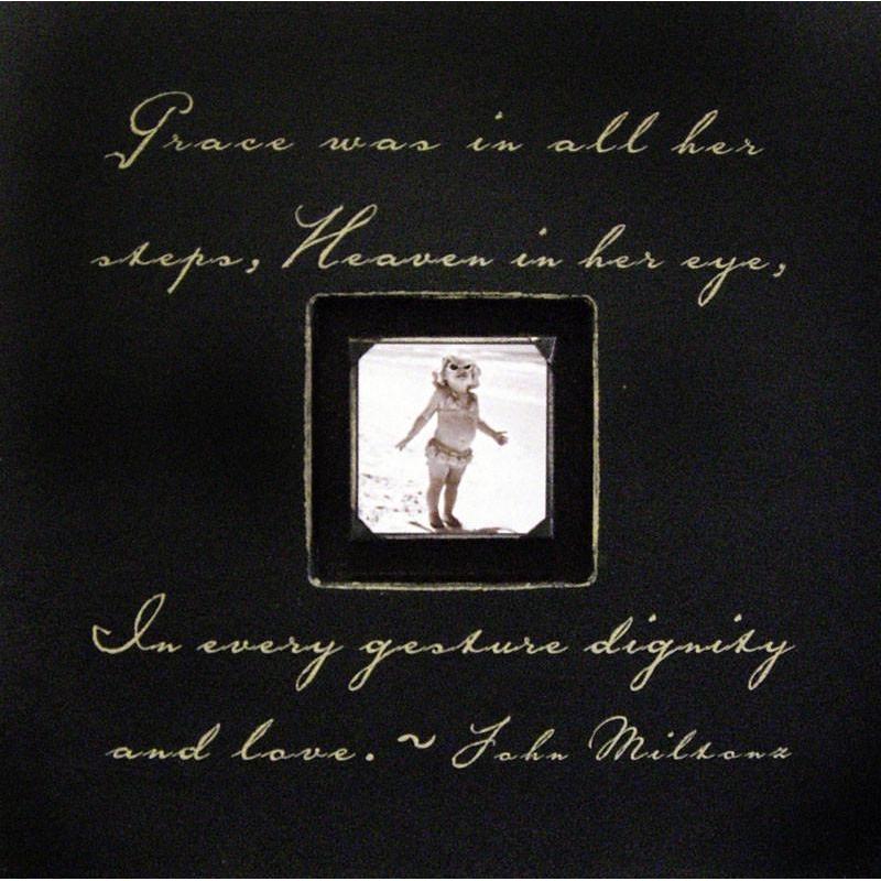 Handmade Wood Photobox with quote "Grace Was in All Her Steps"