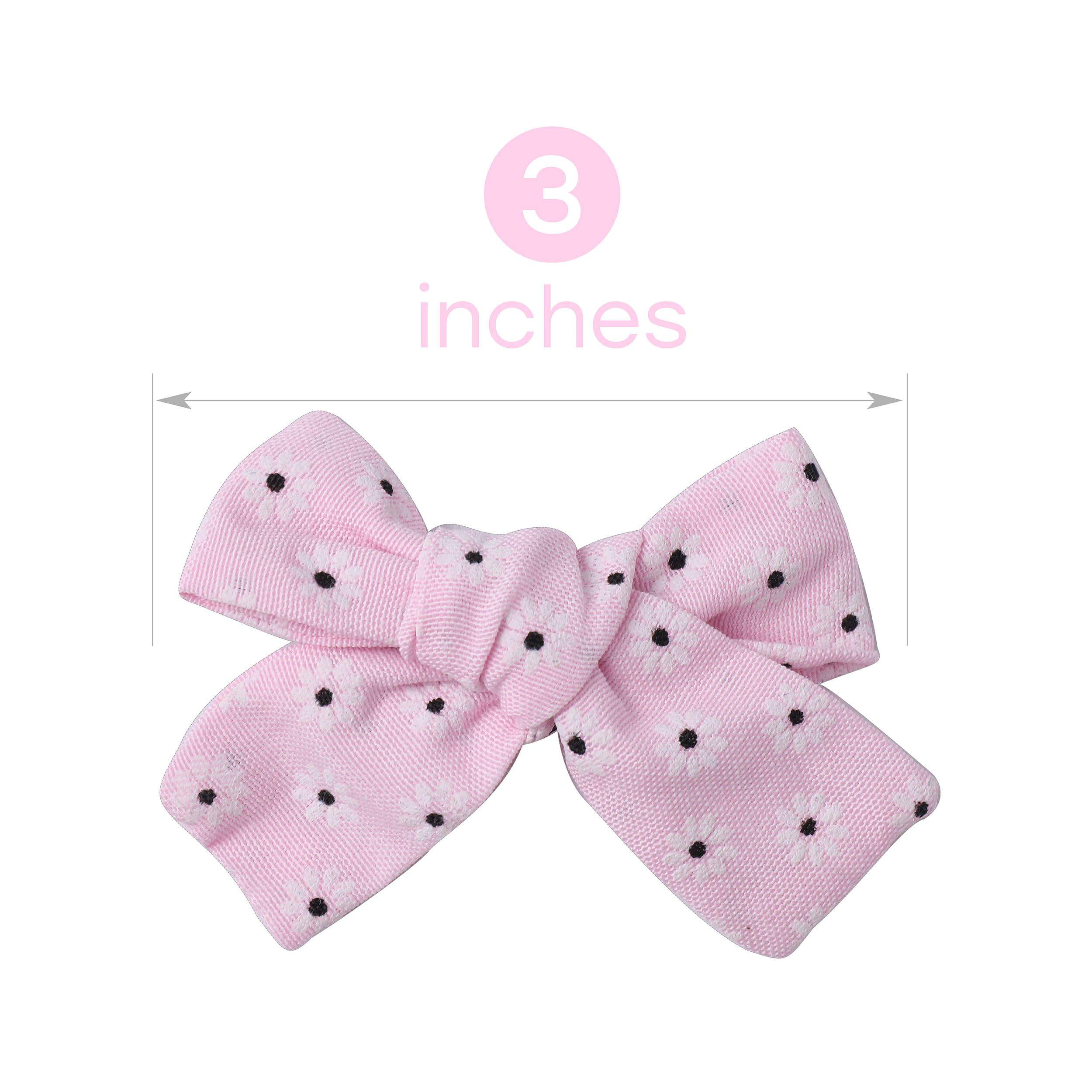 Floral hair clips bows for toddler girls - girl hair accessories barrettes - bow alligator clip for Teens Kids Toddlers (Linen Mix) - Image 2
