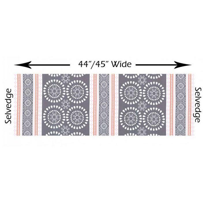 Harper Coral Fabric by the Yard | 100% Cotton - Image 2