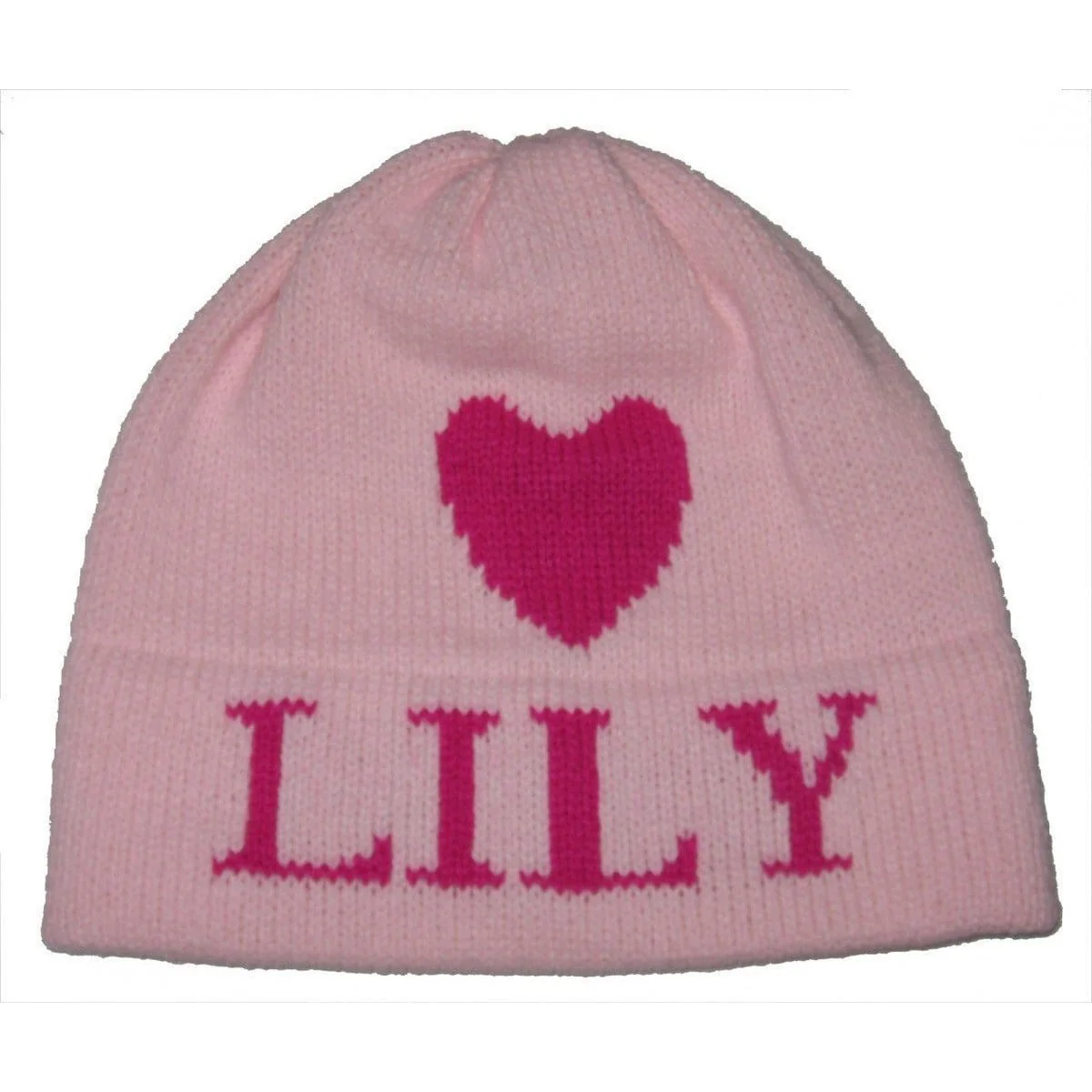 Single Heart Personalized Knit Hat - Image 3
