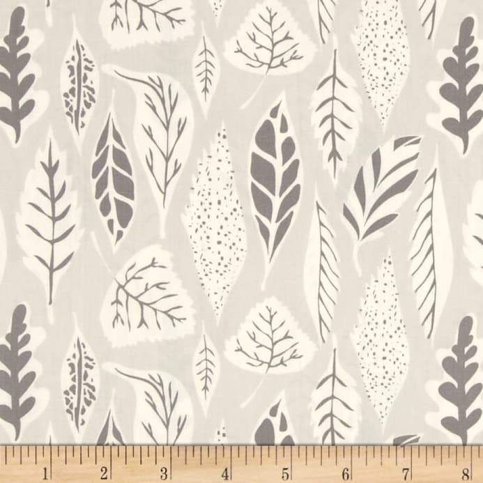 Hello Bear Leaflet Eucalyptus Fabric by the Yard | 100% Cotton - Image 2
