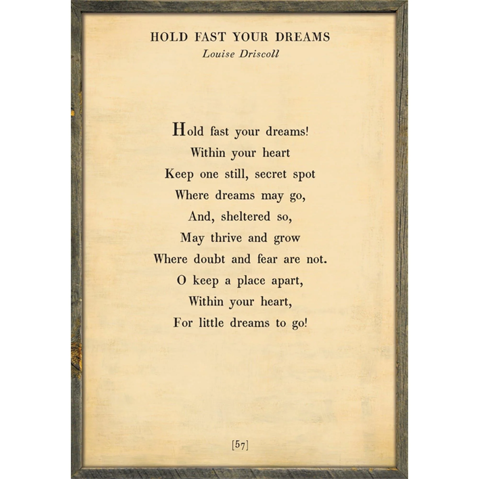 Hold Fast Your Dreams - Poetry Collection Art Print - Image 3