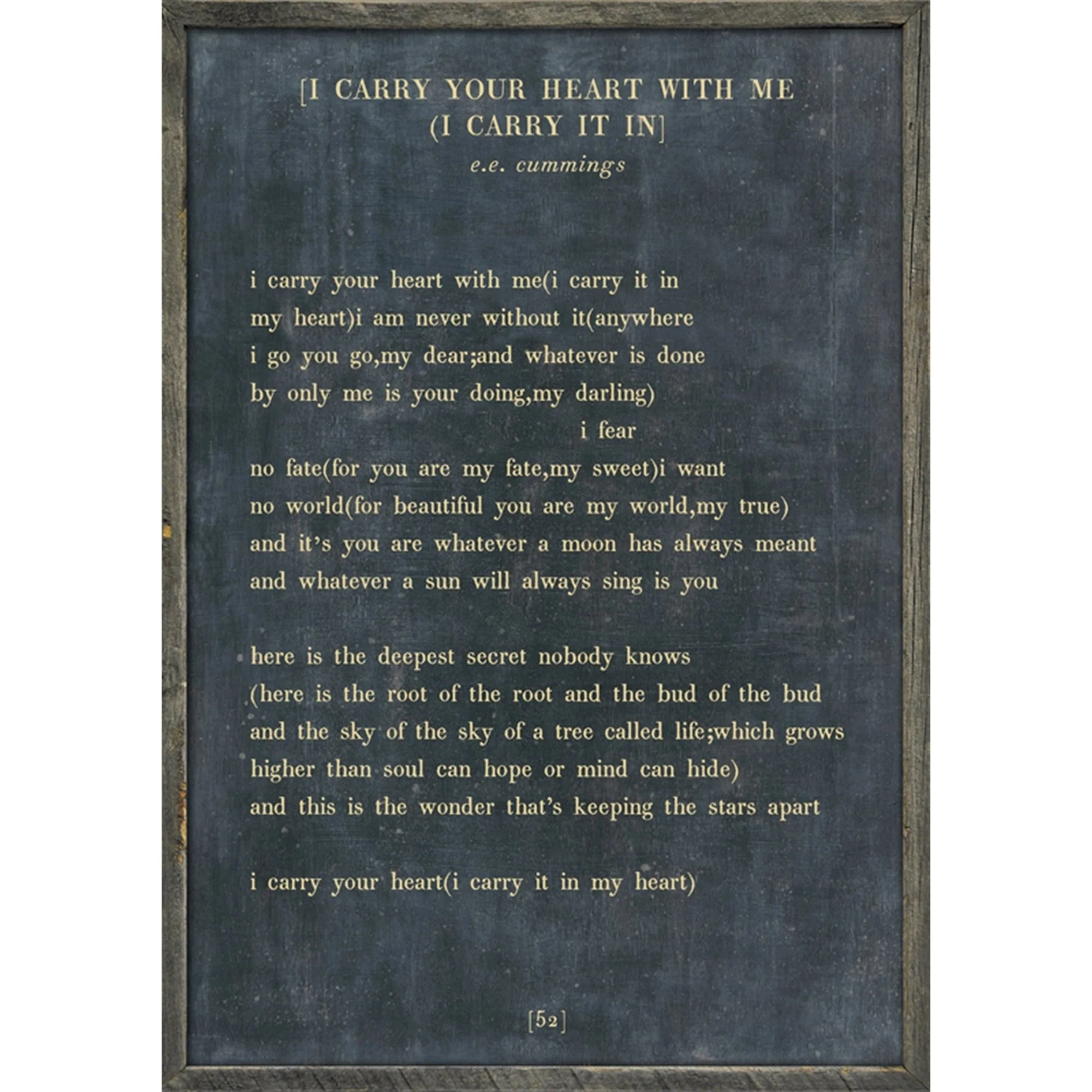 I Carry Your Heart - Poetry Collection Art Print - Image 3