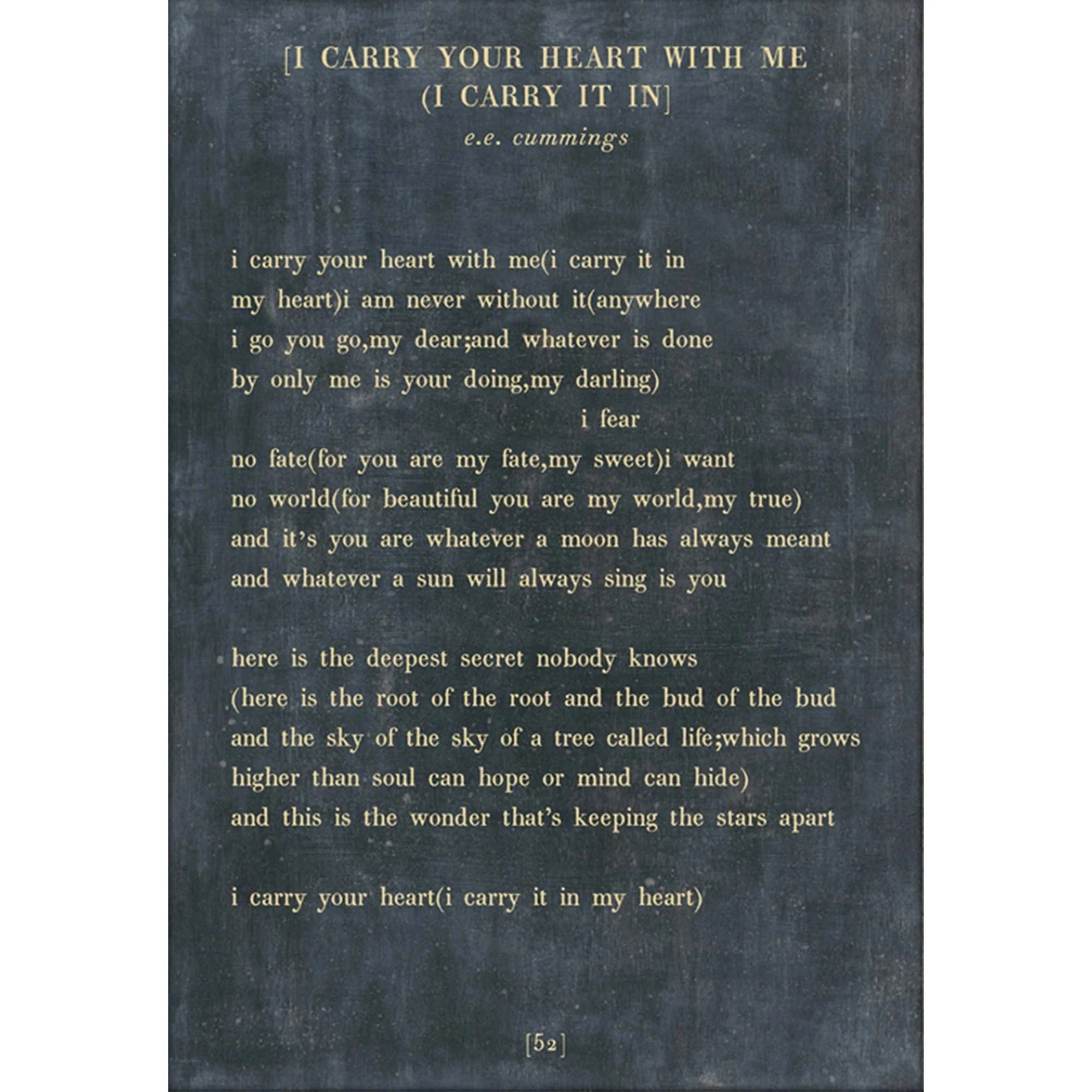 I Carry Your Heart - Poetry Collection Art Print - Image 4