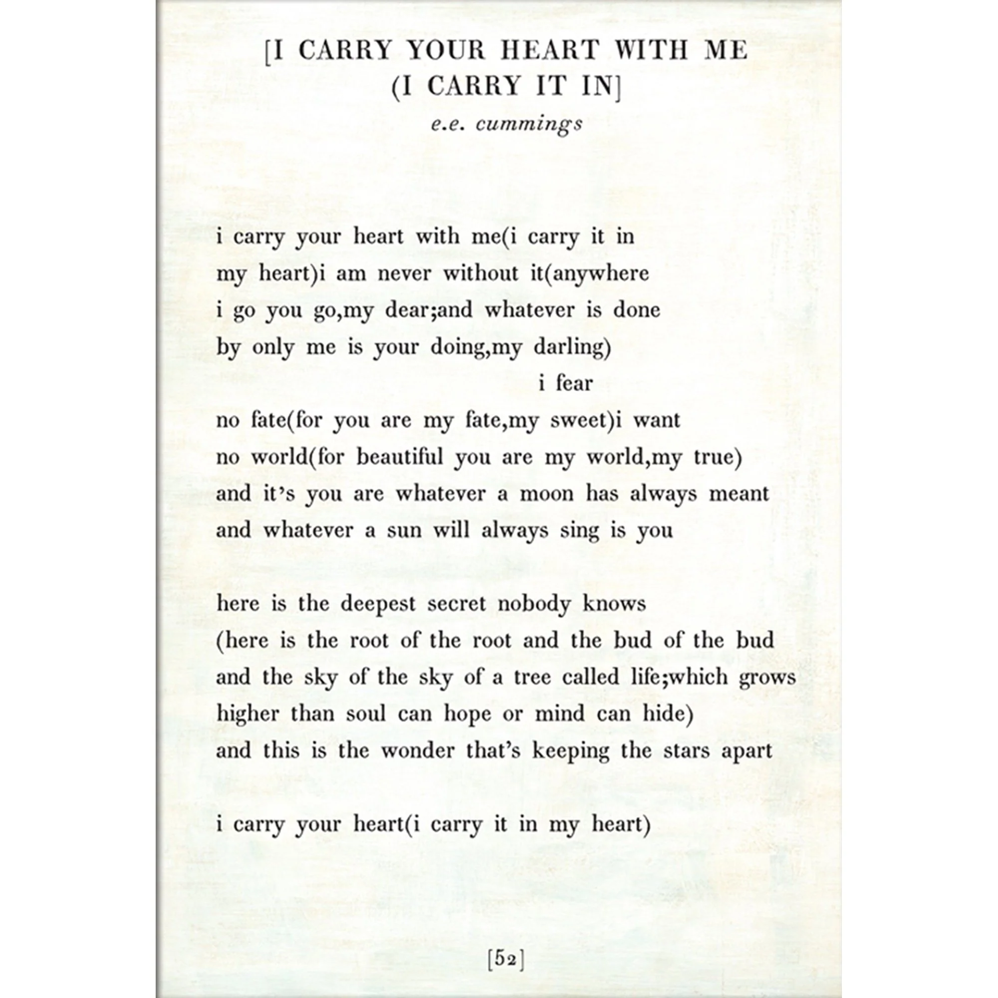 I Carry Your Heart - Poetry Collection Art Print - Image 6