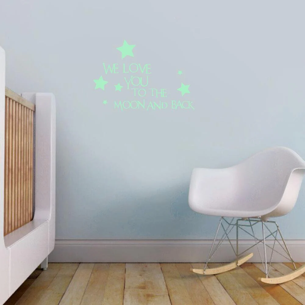 I Love You to the Moon and Back | Wall Decal Glow in the Dark - Image 3