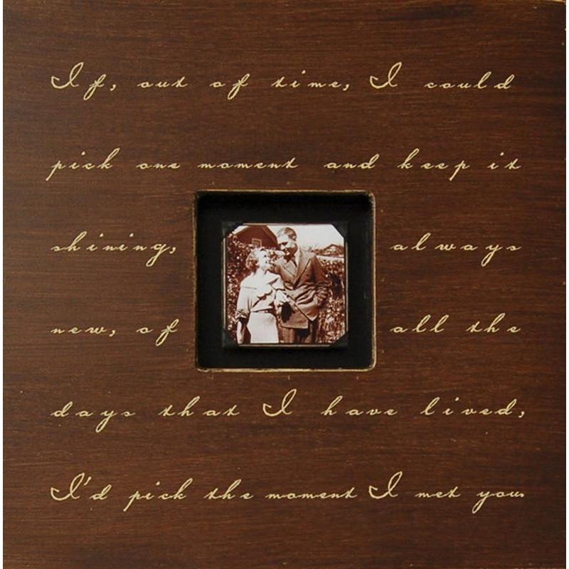 Handmade Wood Photobox with quote "If Out of Time"