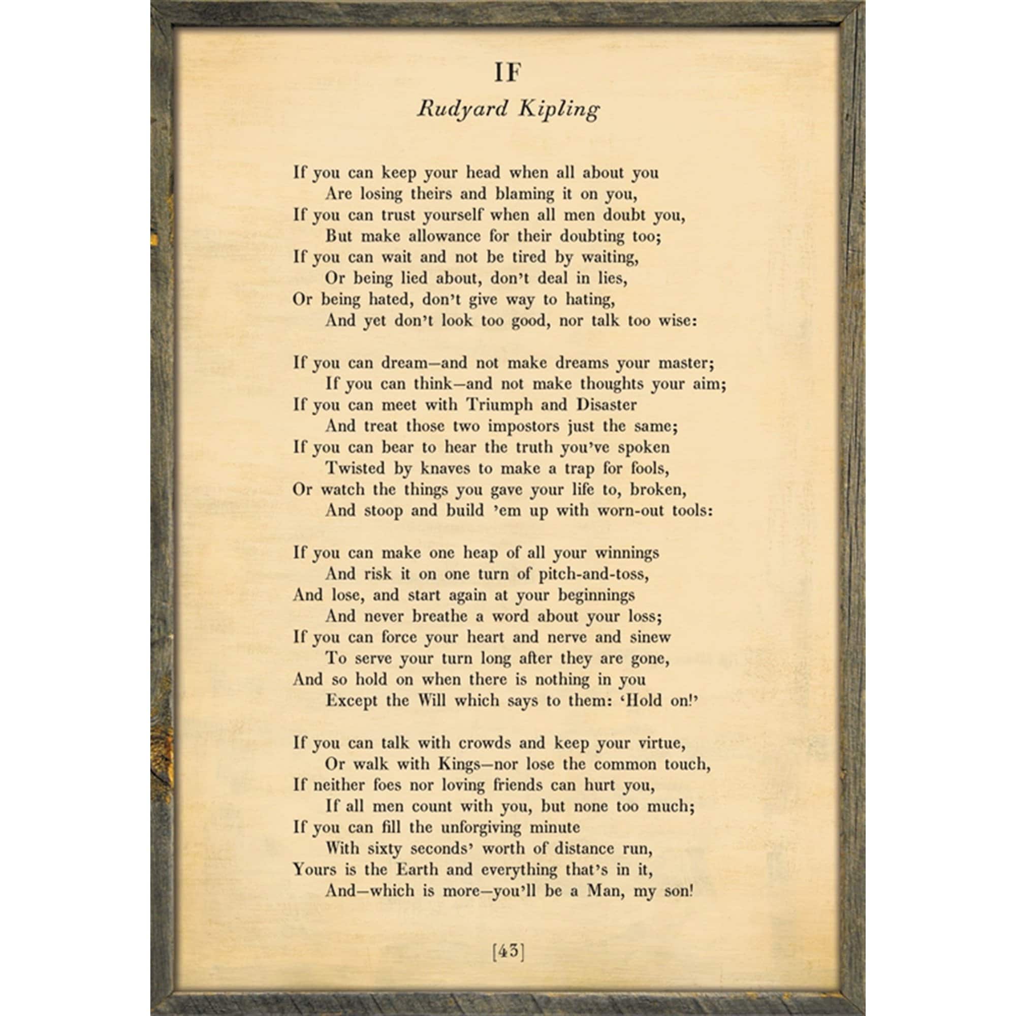 If - Poetry Collection Art Print - Image 3