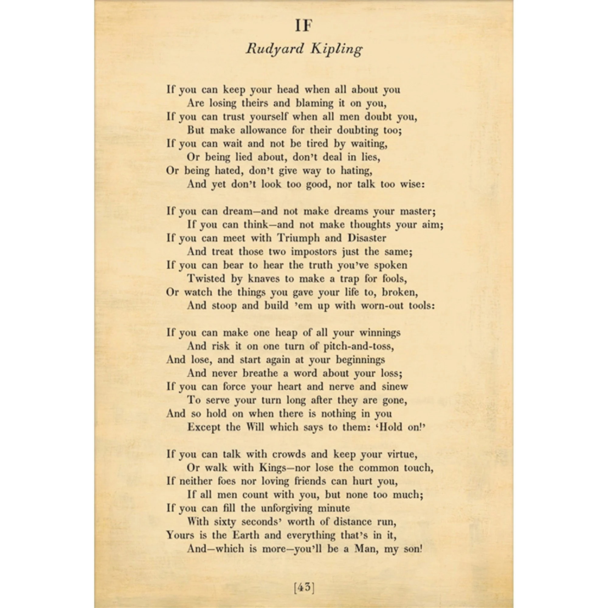 If - Poetry Collection Art Print - Image 4