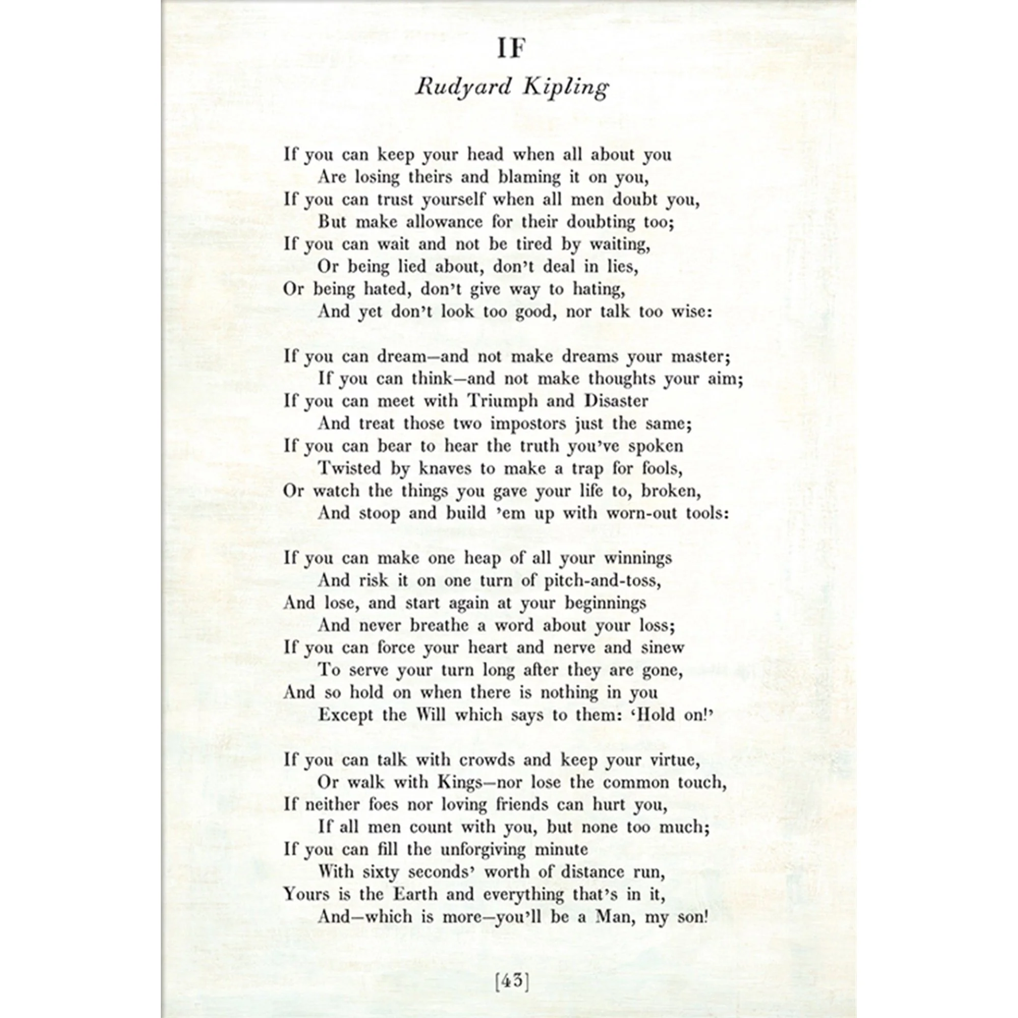 If - Poetry Collection Art Print - Image 6