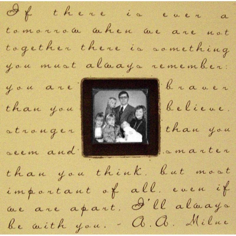Handmade Wood Photobox with quote "If There Is Ever a Tomorrow"