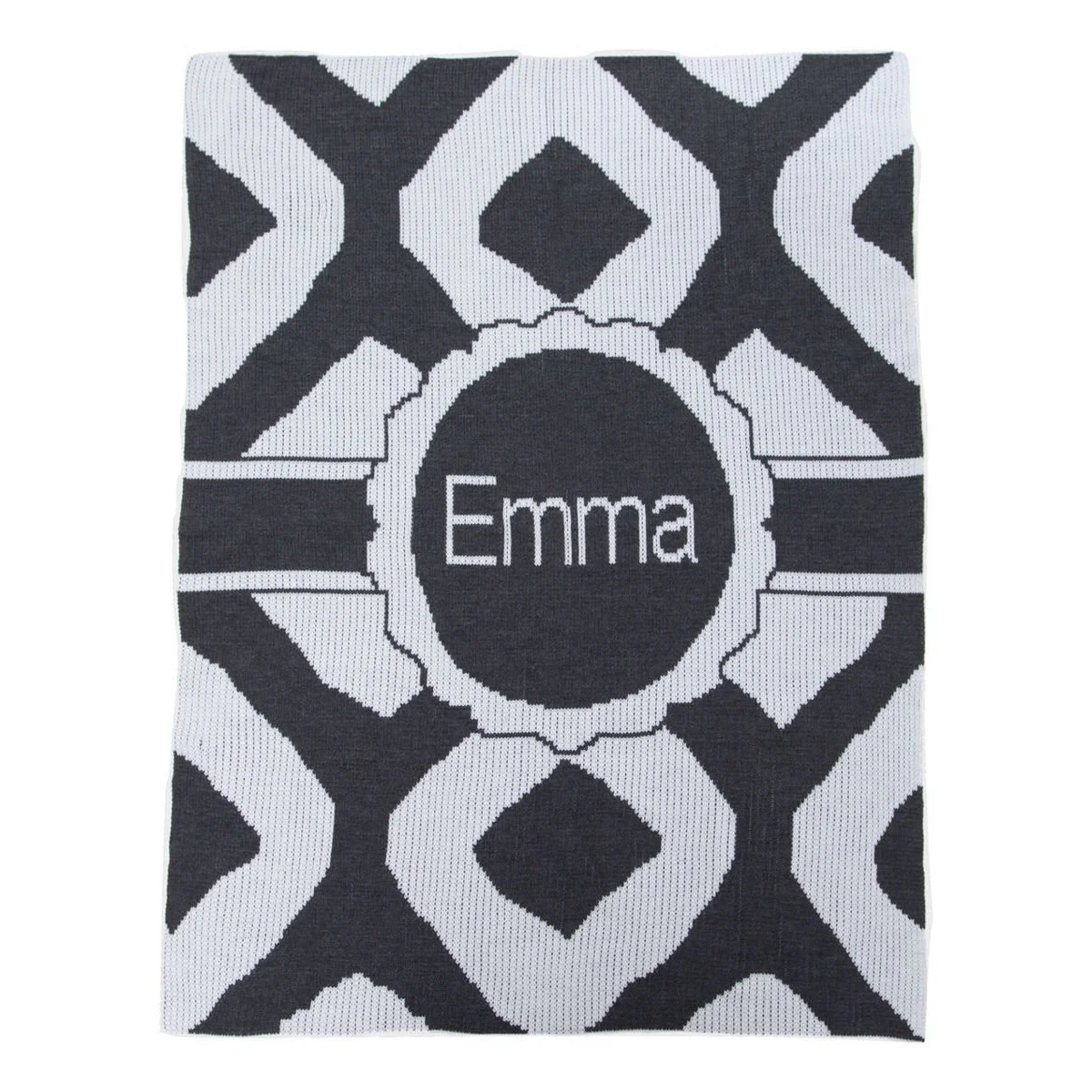 Ikat and Banner Personalized Stroller Blanket or Baby Blanket