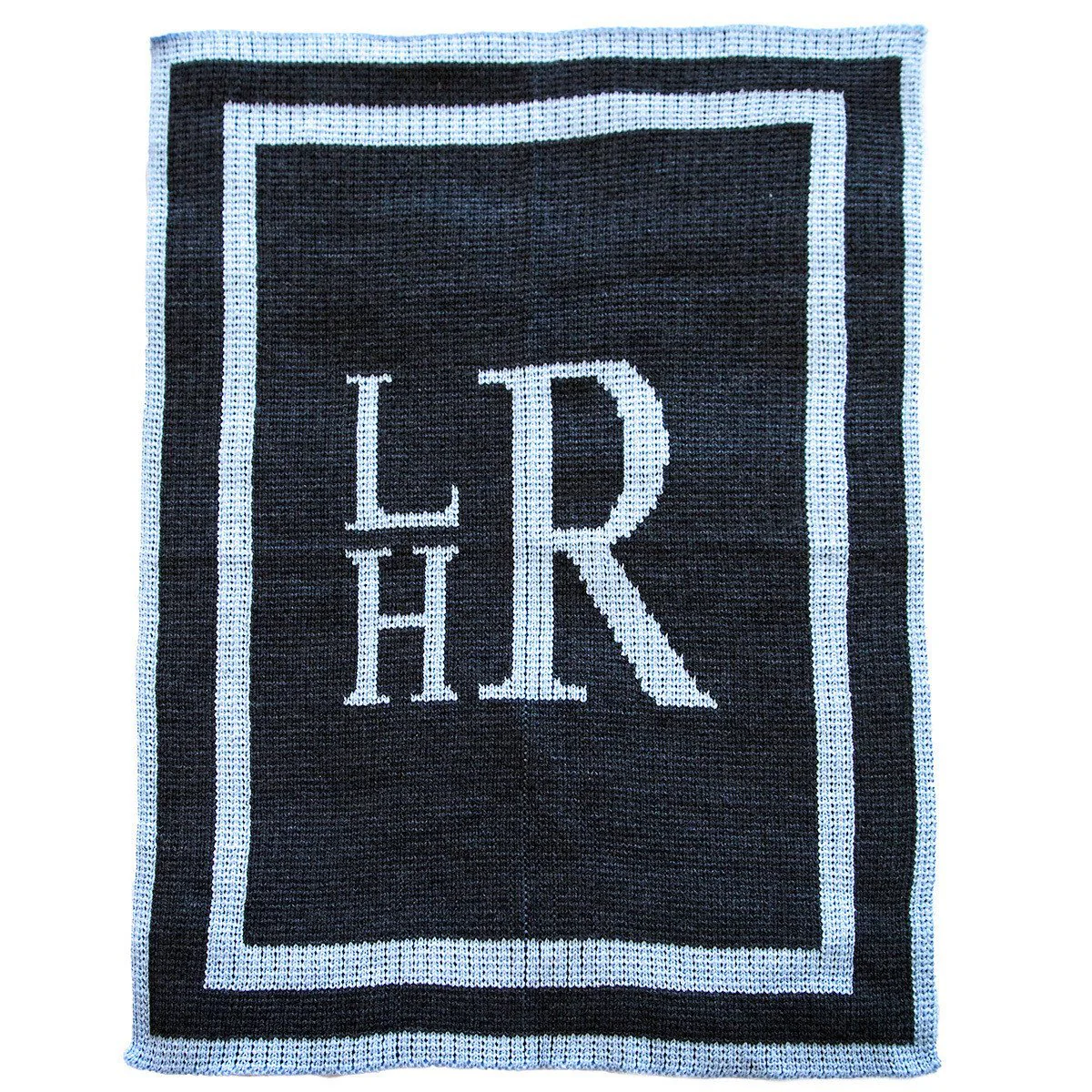 Initial Stacked Monogram Personalized Stroller Blanket or Baby Blanket - Image 2