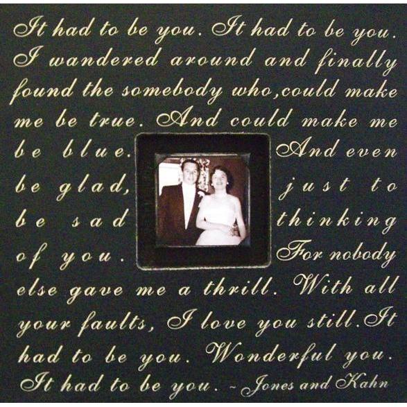 Handmade Wood Photobox with quote "It Had to be You"