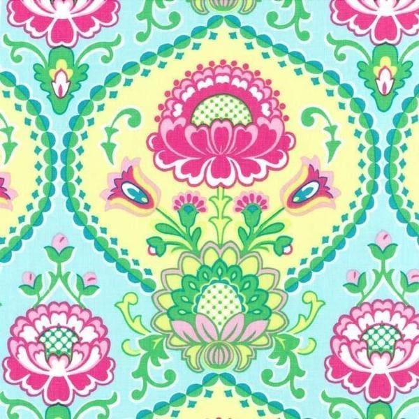 Lavinia Aqua Fabric by the Yard | 100% Cotton - Image 2