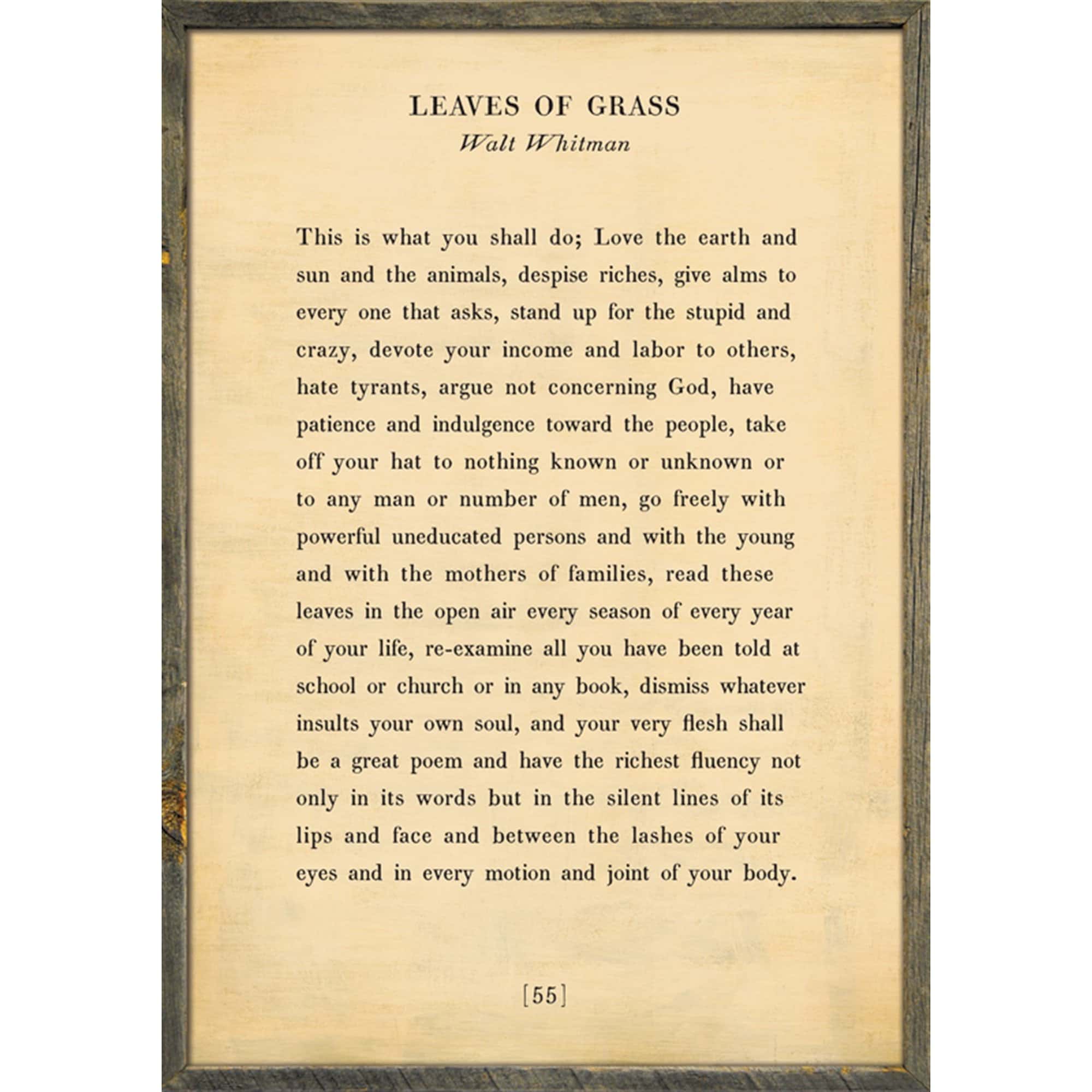 Leaves of Grass- Poetry Collection Art Print - Image 3