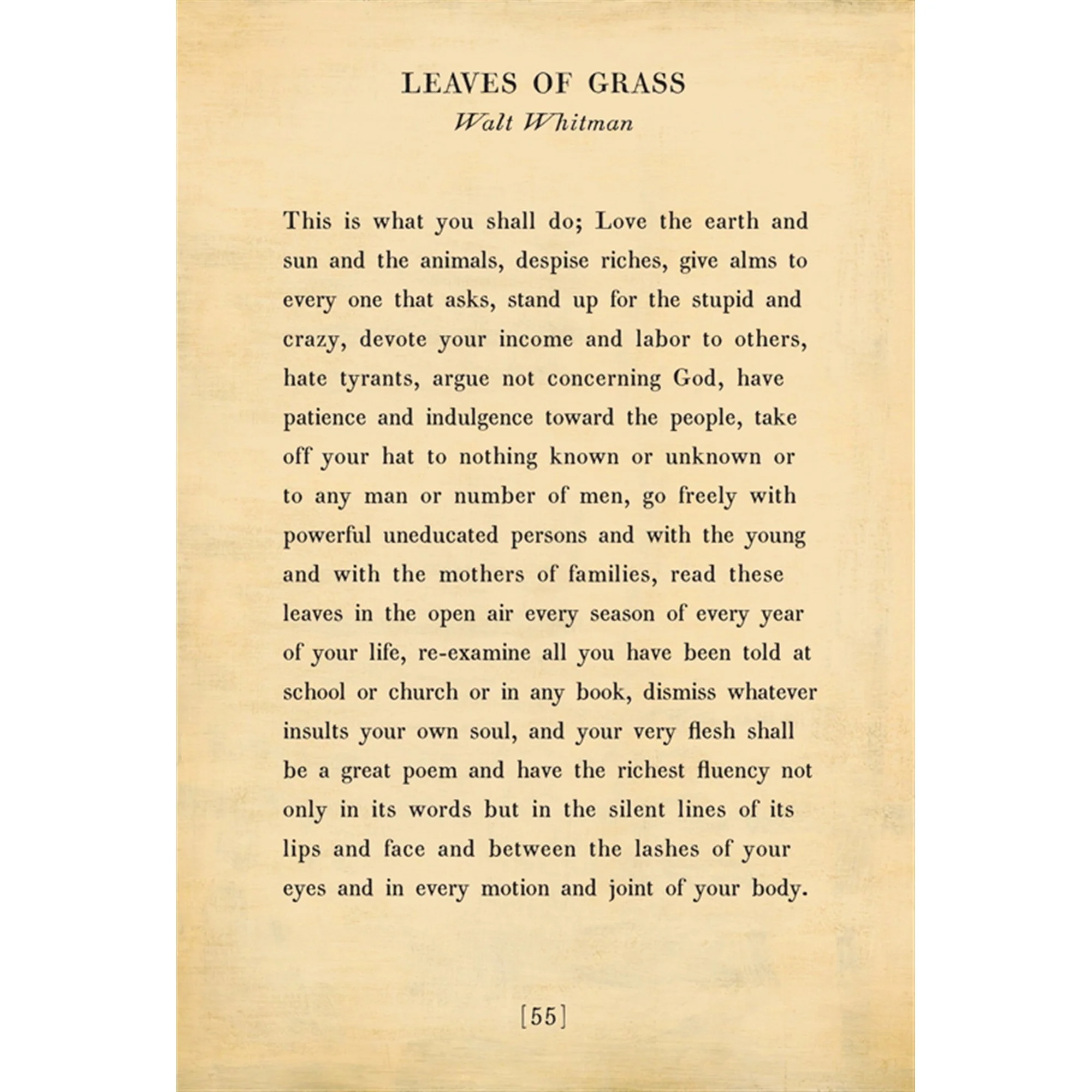 Leaves of Grass- Poetry Collection Art Print - Image 4