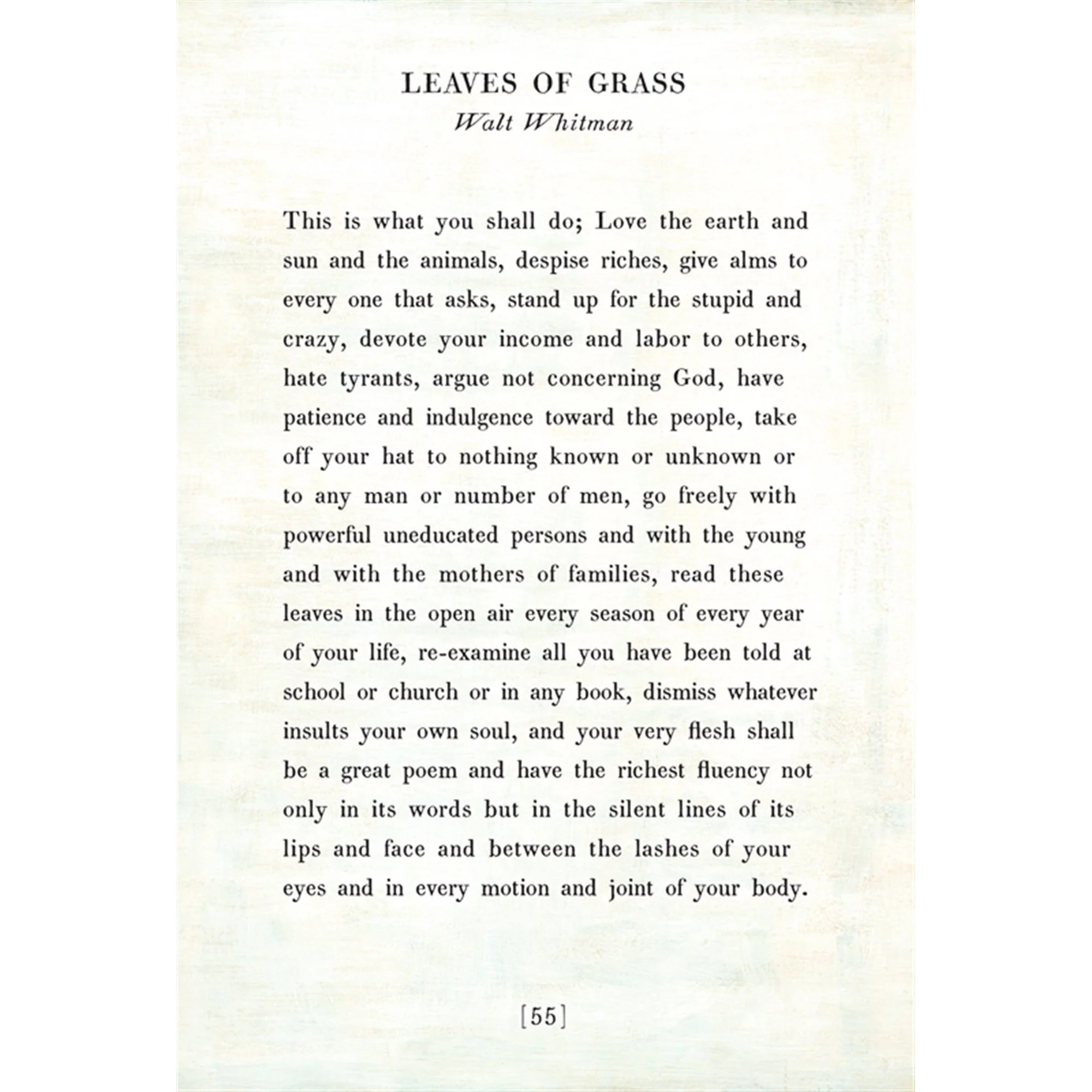 Leaves of Grass- Poetry Collection Art Print - Image 6
