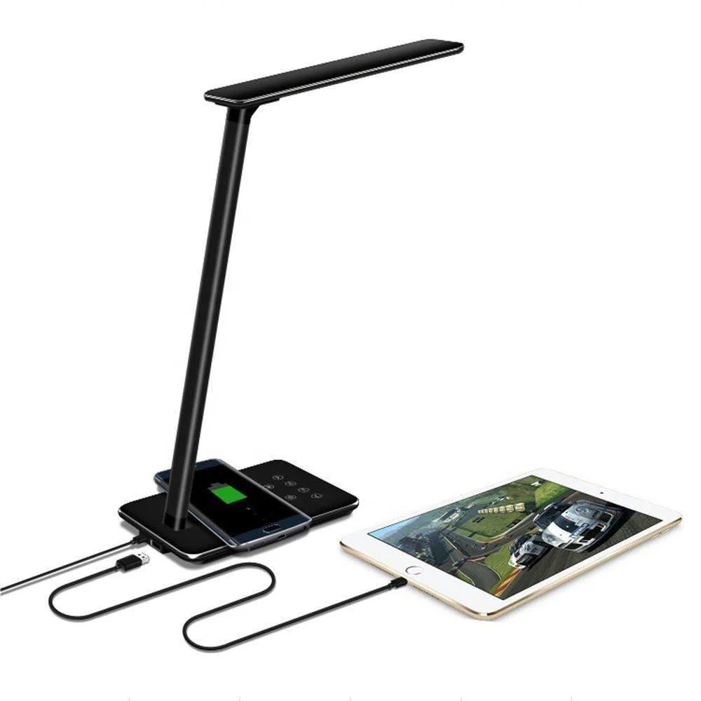 LED Desk Lamp with Qi-Enabled Wireless Charger, USB Charging Port, 2 Color Temperatures & 8 Brightness Levels, 1 Hour Timer - Image 11