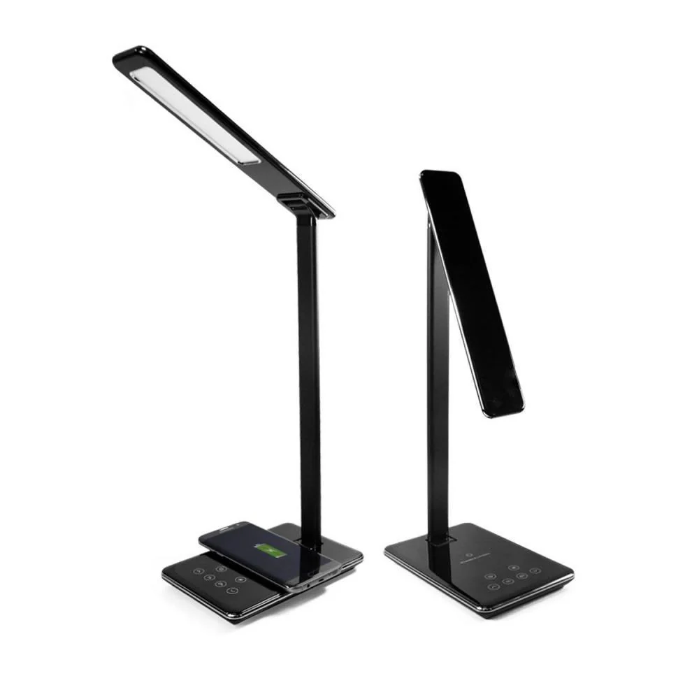 LED Desk Lamp with Qi-Enabled Wireless Charger, USB Charging Port, 2 Color Temperatures & 8 Brightness Levels, 1 Hour Timer - Image 5