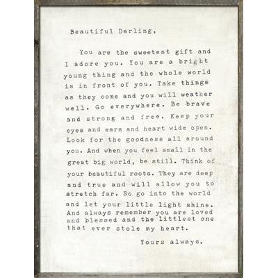 ART PRINT - LETTER FOR SOPHIE