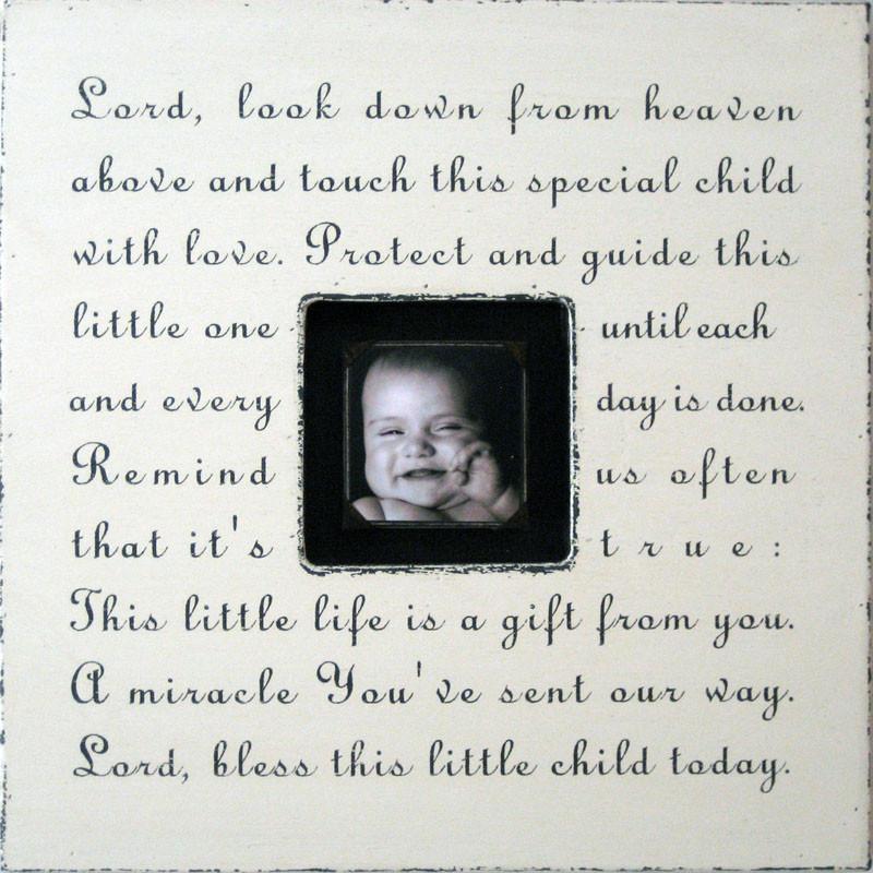 Handmade Wood Photobox with quote "Lord, Look Down"
