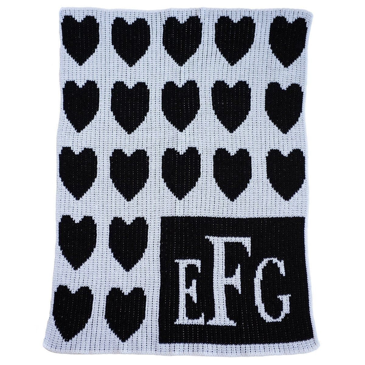 Lots of Hearts & Monogram Personalized Stroller Blanket or Baby Blanket - Image 2