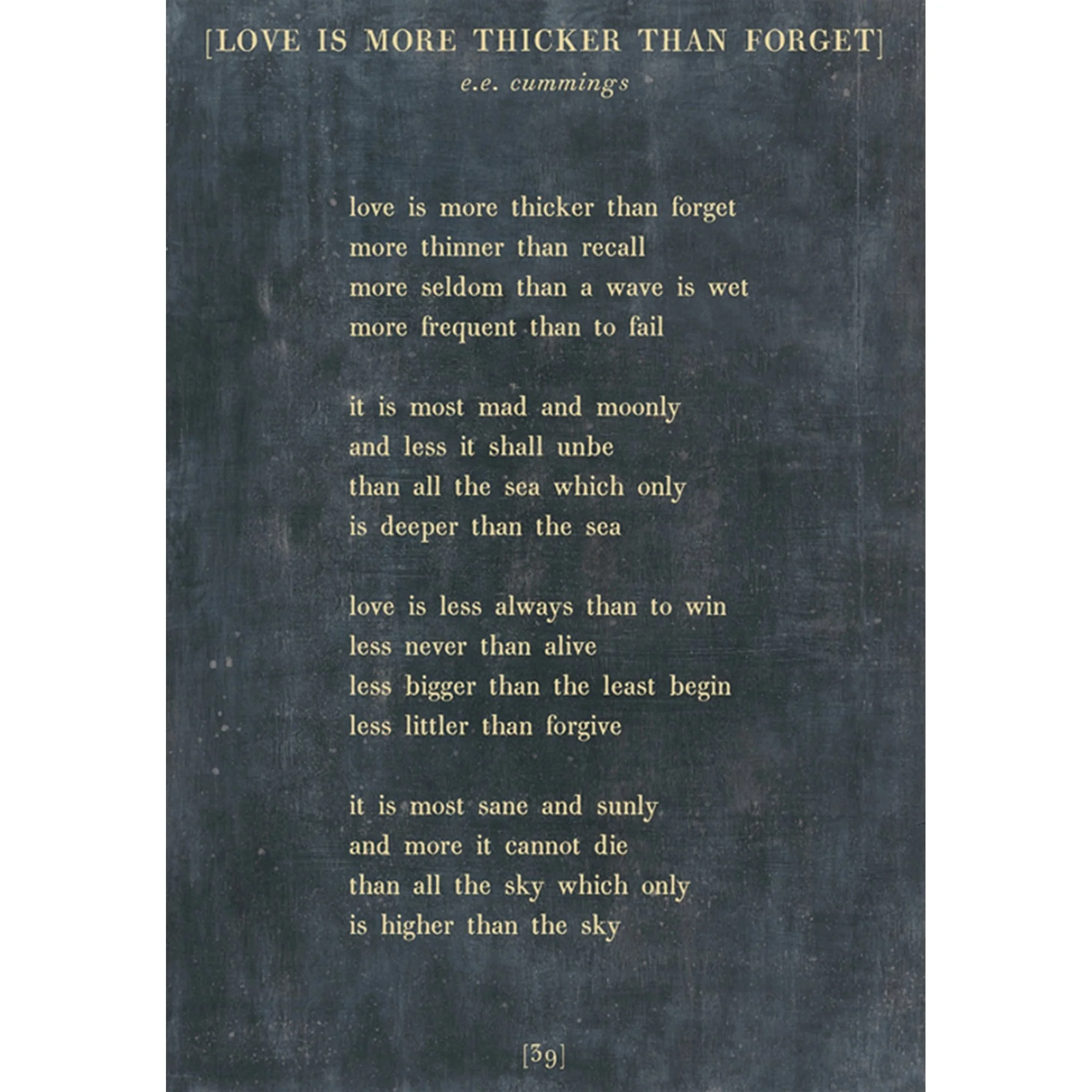 Love is More Thicker - Poetry Collection Art Print - Image 2