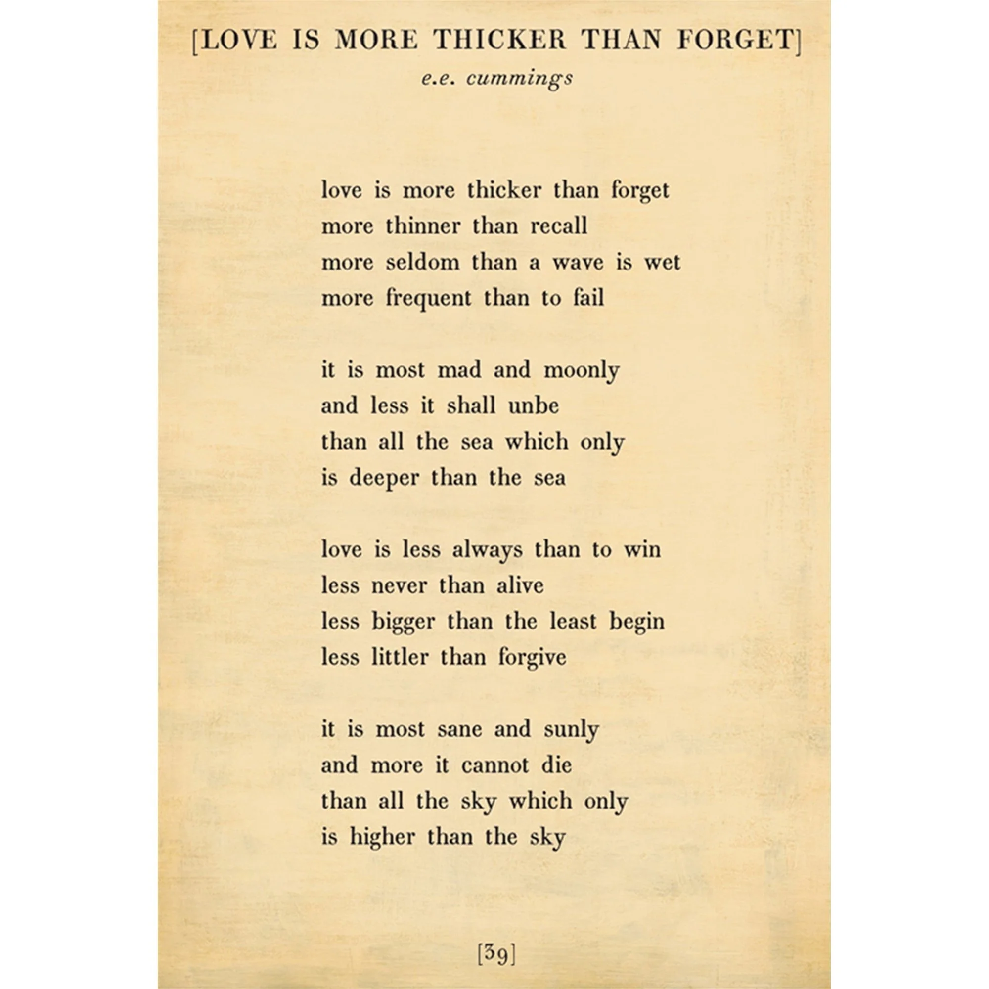 Love is More Thicker - Poetry Collection Art Print - Image 4