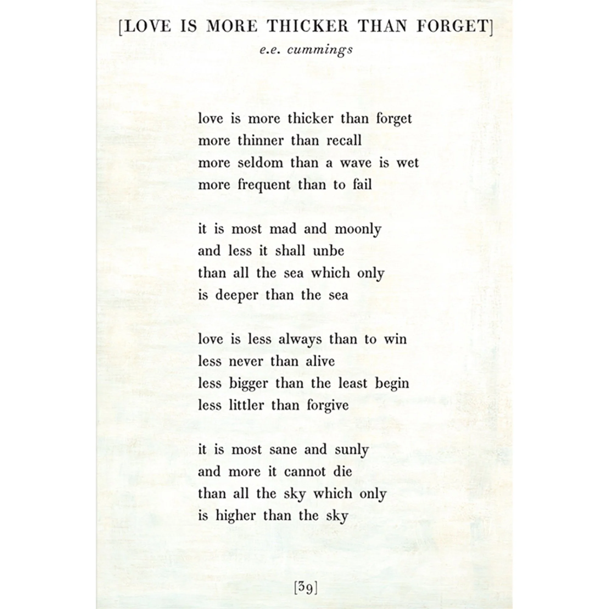 Love is More Thicker - Poetry Collection Art Print - Image 6