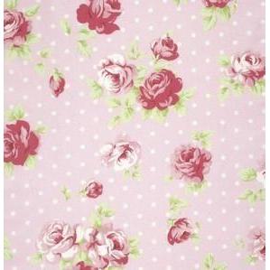 Lulu Roses Pink Fabric | 100% Cotton
