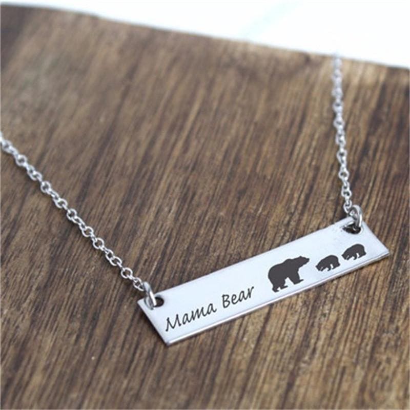 MAMA BEAR + BABY BEARS BAR PENDANT - Image 12