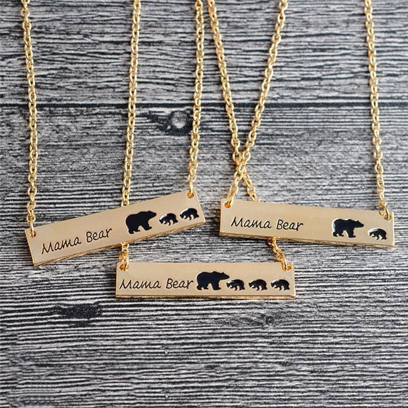 MAMA BEAR + BABY BEARS BAR PENDANT - Image 4