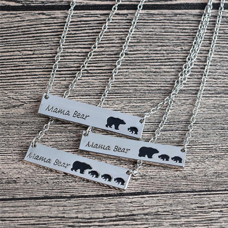 MAMA BEAR + BABY BEARS BAR PENDANT - Image 9