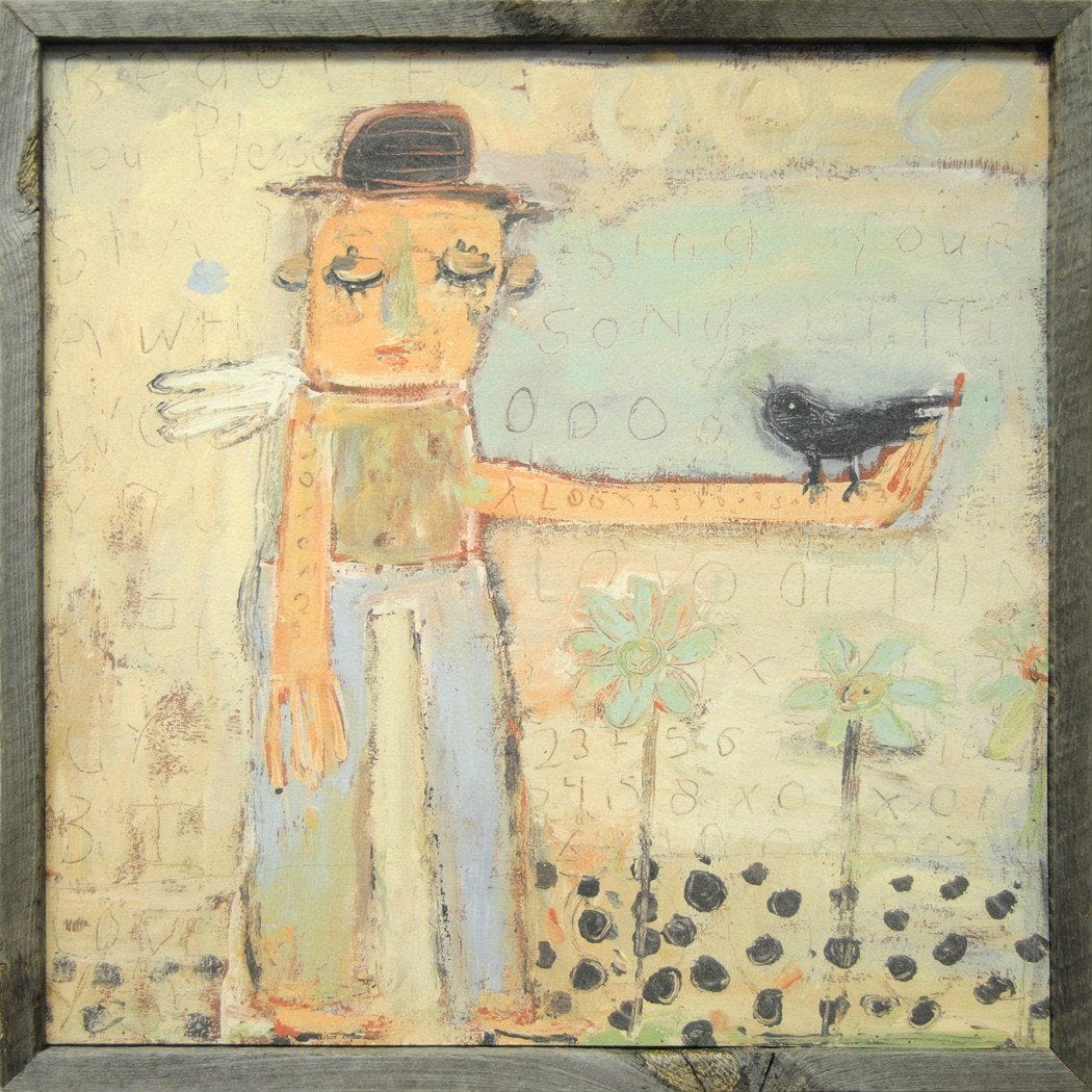 ART PRINT - Man with Bird