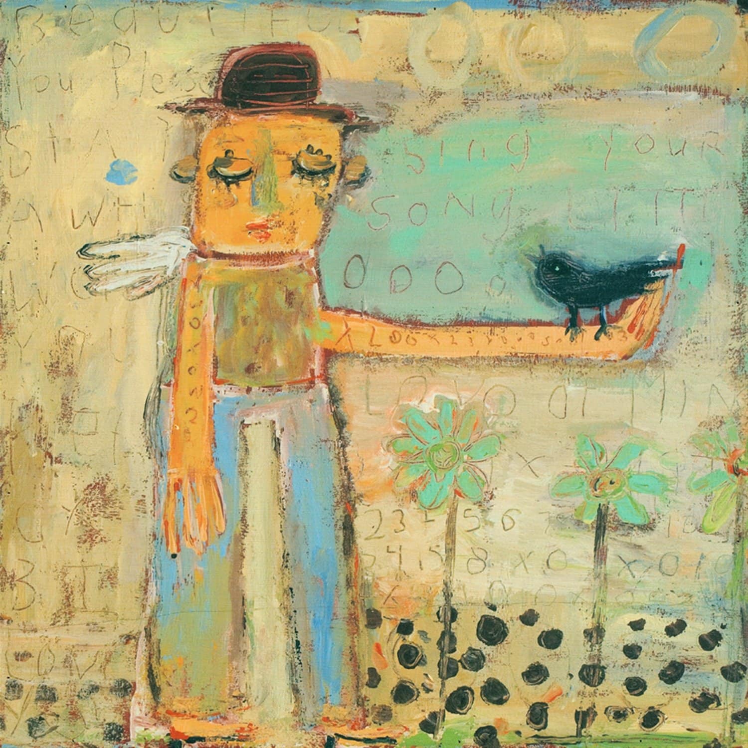 ART PRINT - Man with Bird - Image 2