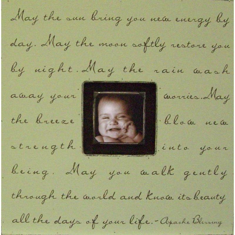 Handmade Wood Photobox with quote "May the Sun"