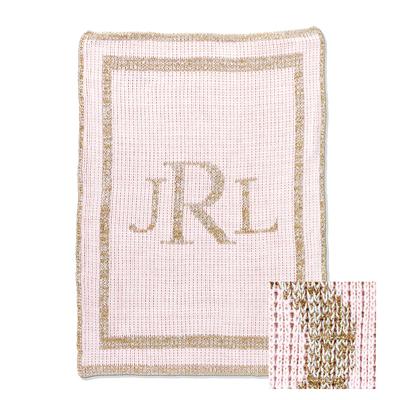 Metallic Classic Monogram Stroller Blanket or Baby Blanket