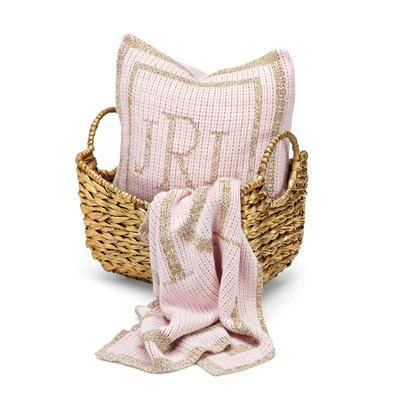 Metallic Classic Monogram Stroller Blanket or Baby Blanket - Image 6