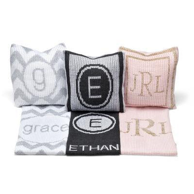 Metallic Classic Monogram Stroller Blanket or Baby Blanket - Image 8