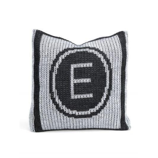 Metallic Initial Stamp Personalized Pillow