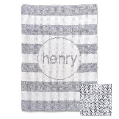 Metallic Modern Stripe Stroller Blanket or Baby Blanket