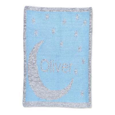 Metallic Moon & Stars Stroller Blanket or Baby Blanket - Image 2