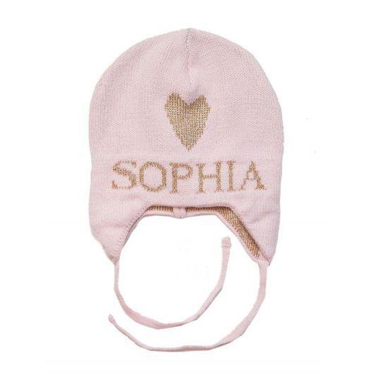 Metallic Single Heart Personalized Knit Hat - Image 2