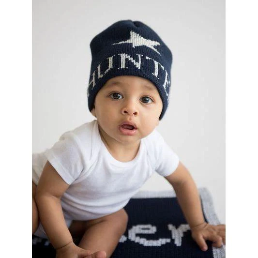 Metallic Single Star Personalized Knit Hat - Image 3