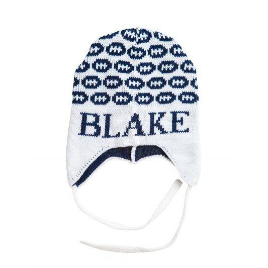 Mini Footballs Personalized Knit Hat - Image 2
